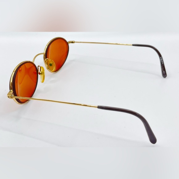 Vintage ViennaLine 1656 40 Gold Oval Sunglasses Frames Only - Picture 5 of 8